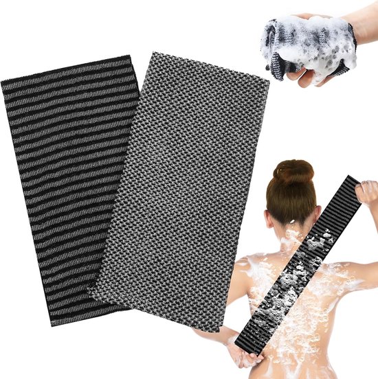 Peeling Badetücher 3 Teilig Peeling Rückenhandtuch Für Damen Und Herren Peeling Tuch Für Körperreinigung Und Massage Extra Langes Handtuch 100 X