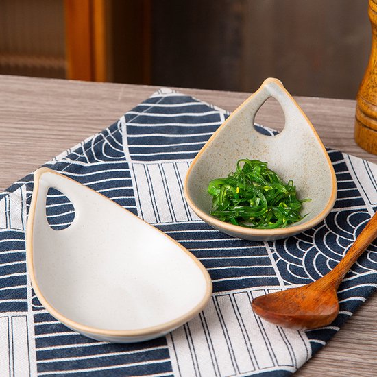 Keramik-saucenschale Saucenschale Mit Griff Mini-saucenschale Snackteller Geeignet Für Ketchup Sushi-sauce Barbecue-sauce Usw Set Aus Und Set 2