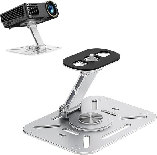 Projektorhalterung – Projektorständer – Heimkino – 360° Drehbar – Tragkraft 3 Kg – Silber