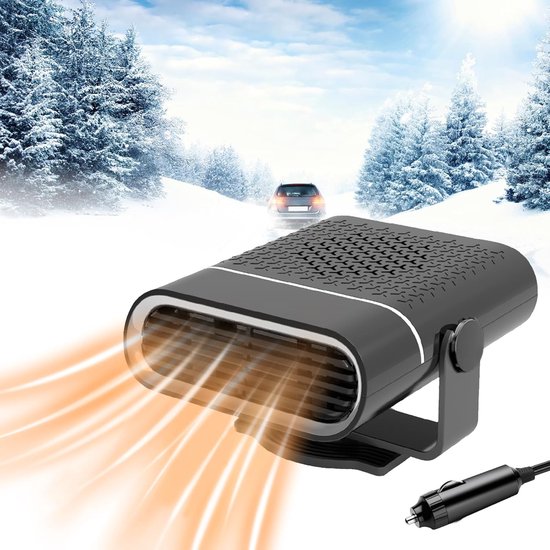 Autoheizung 2-in-1 12v 150w Autoheizung Mit Kfz-batterieanschluss Windschutzscheiben-entfroster Tragbare Autoheizung 360 Frei Verstellbar Und