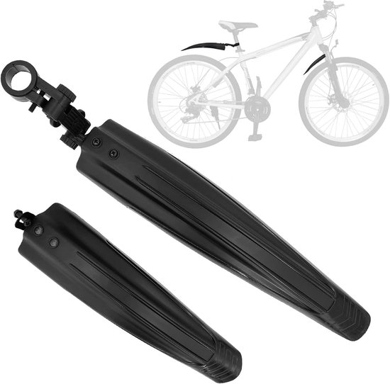 Fahrrad Schutzblechset Mountainbike Schutzblech Verstellbar Für City Und Trekkingräder Schwarz Passend Für 20/22/24/26 Zoll Fahrräder