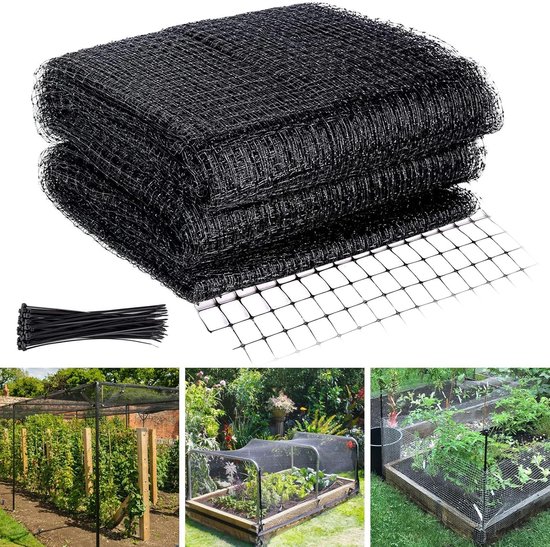 1 Stück Vogelschutznetz Gartennetz Schwarzes Vogelschutznetz Vogelschutznetz Maschenweite 15 Mm Gartenbedarf Schützt Gemüsegarten Und Pflanzen Vo