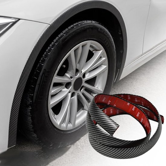 Radlaufverbreiterungen Karosseriekantenschutz Fahrzeugschutz Hochwertiger, Flexibler Gummi 2er Set Carbon Optik