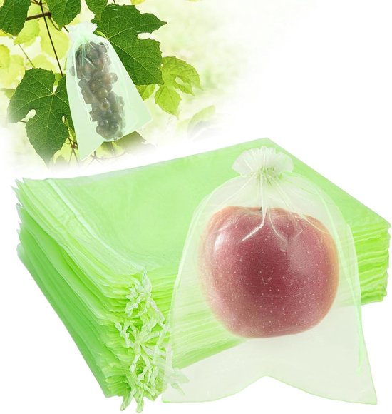 Obstschutzbeutel – 100 Wiederverwendbare Organzabeutel 15 X 20 Cm Für Garten Und Gemüsegarten