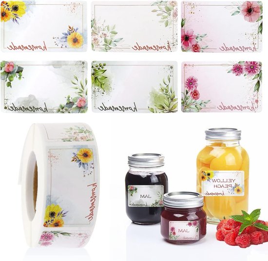 Selbstklebende Marmeladenetiketten Zum Beschriften Von Gläsern Und Flaschen – Ideal Für Selbstgemachte Marmelade, Gewürzgläser Und Geschenke