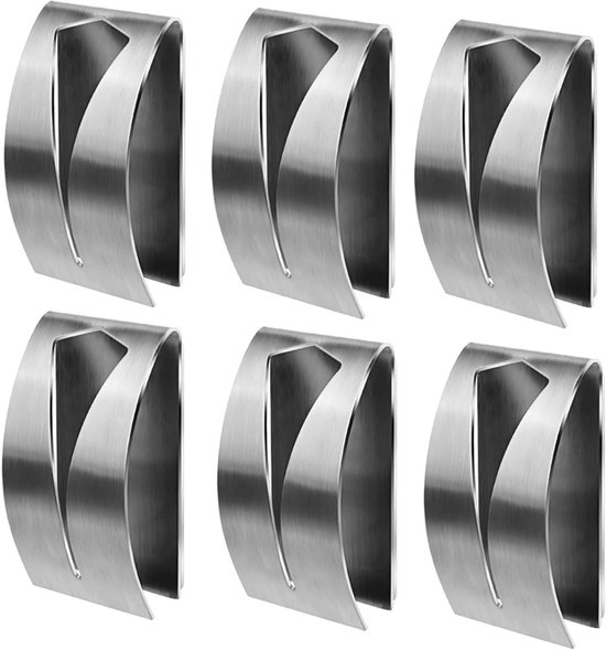 6er-pack Selbstklebende Handtuchclips – Handtuchhalter Aus Edelstahl – Kein Bohren Erforderlich – Wandhaken Für Küche Und Bad/wc