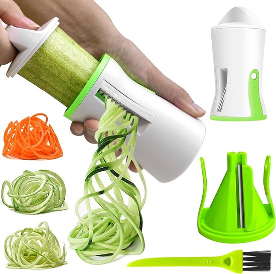 3 In 1 Gemüsespiralschneider, Gemüsespaghetti Spiralschneider, Für All Ihr Gemüse Spiralen, Julienne, Spaghetti, Nudeln, Bänder, Zucchini