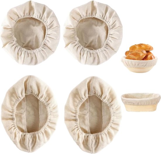Leinen Einsatz Für Gärkörbe 6 Stück Leinenbezüge Oval 25 X 15 Cm Teigtuch Brotbacken Leinentuch Für Gärkörbe Gärtuch Teigtuch Für Brot Teigtuch B