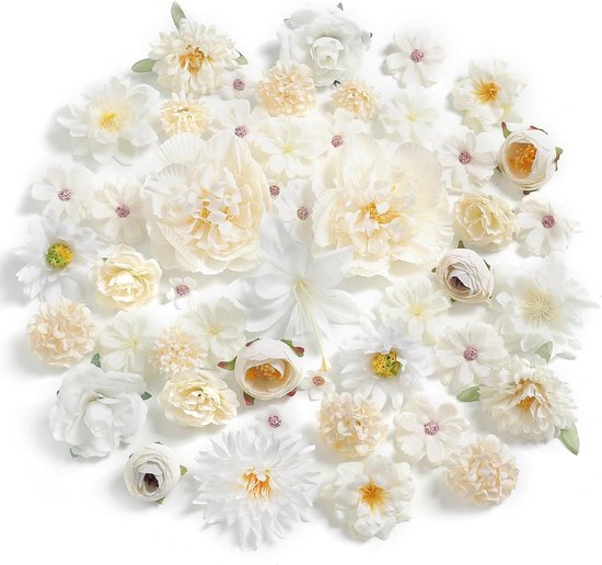 Seidenblumenstrauß 48 Stiele Kunstblumen Kunstblumenmischung Dekoblumenstrauß Heimdekoration Für Bastelprojekte, Girlanden, Abschlussmützen, Hoch