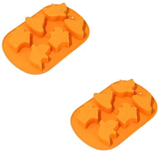 2 Teilige Geister Backform Geisterform Mit 6 Mulden Halloween Geister Backform Thanksgiving Backform Zum Backen Von Keksen, Schokolade, Gelee, Fo