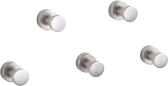 Wandhaken – 5er-set Handtuchhaken Aus Metall Für Bad & Küche Selbstklebend Oder Zur Wandmontage