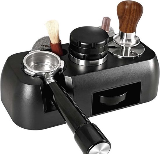 Espresso Tamperstation, Tamperhalter Aus Edelstahl Mit Rutschfestem Boden, Siebträgerhalter Und Organizer Für Espressozubehör