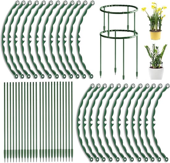 48er Packung Halbkreisförmige Pflanzenhalter Aus Kunststoff Blumenstütze Pflanzenstütze 25 X 14 Cm Pflanzenstütze Für Den Garten Pflanzring Aus K