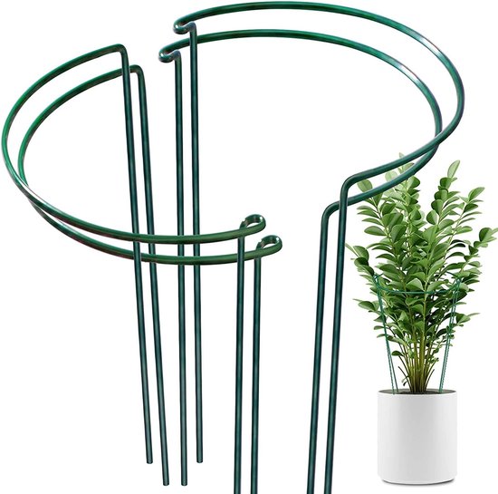 Pflanzenstütze 4er Set Ringförmige Pflanzenstütze Halbkreisförmiger Pflanzenring Freiland Pflanzenstütze Für Tomaten, Gemüse, Hortensien, Rosen U