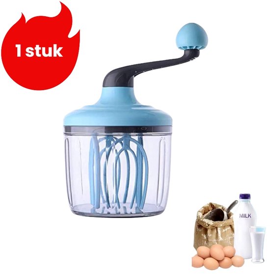 1 Stück Handrührgerät Sahne Schneebesen Handback Schneebesen Blau