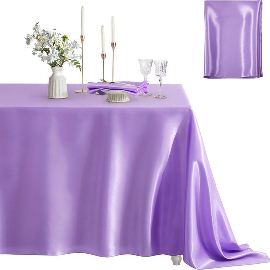 Tischdecke/tischläufer Tischdecke Wachstuch Tischwäsche Lila Tischdecke Tischdecke Für Hochzeitsfeiern Dekorative Hoteltischdecke Polyester 152 X