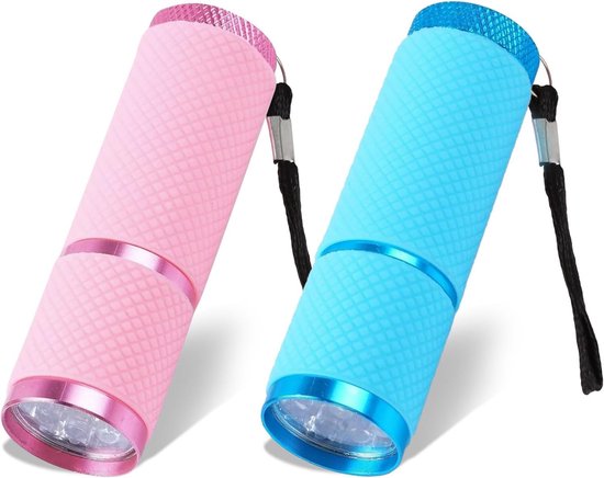 Ein Set Aus 2 Kleinen Superhellen Led-taschenlampen Mit Je 9 Leds Darunter Auch Kindertaschenlampen Mit Leuchtperlen Geeignet Für Erwachsene Und