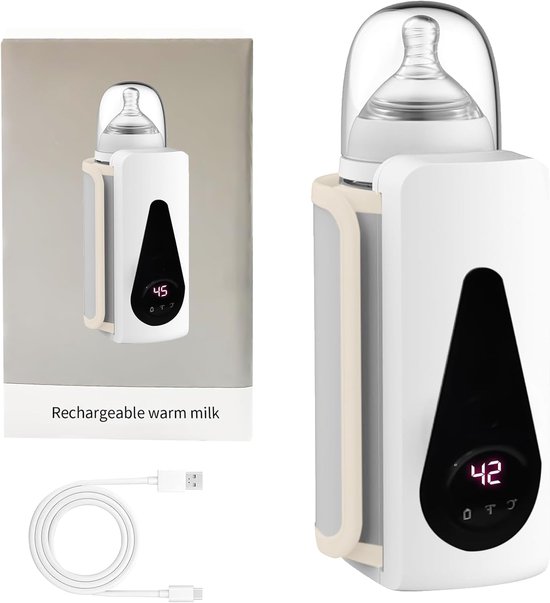 Babyflaschenwärmer Für Unterwegs, Einstellbare Temperatur, Mit Lcd-display, Für Zu Hause, Unterwegs
