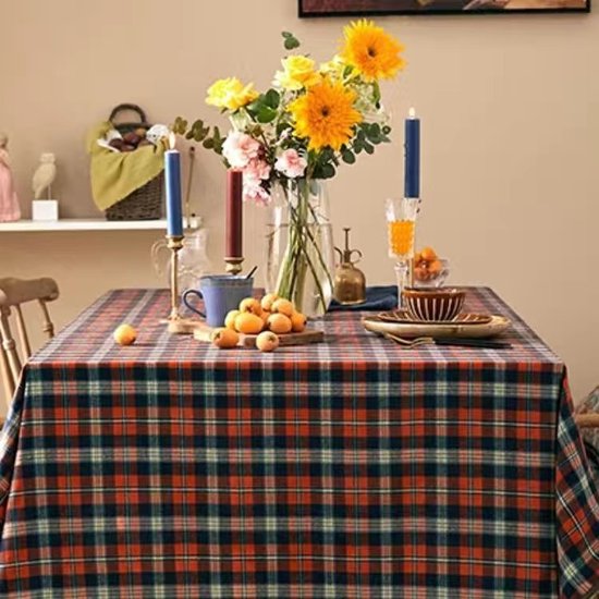 Klassische Karierte Tischdecke Rechteckig Runde Tischdecke Staub Und Knitterfreie Tischdecke Picknicktischdecke Dekorative Tischdecke Für Restaur