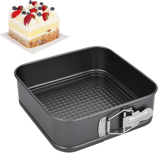 Quadratische Springform 26x26x6,5cm - Antihaft-kuchenform Für Kuchen, Quiches Und Törtchen