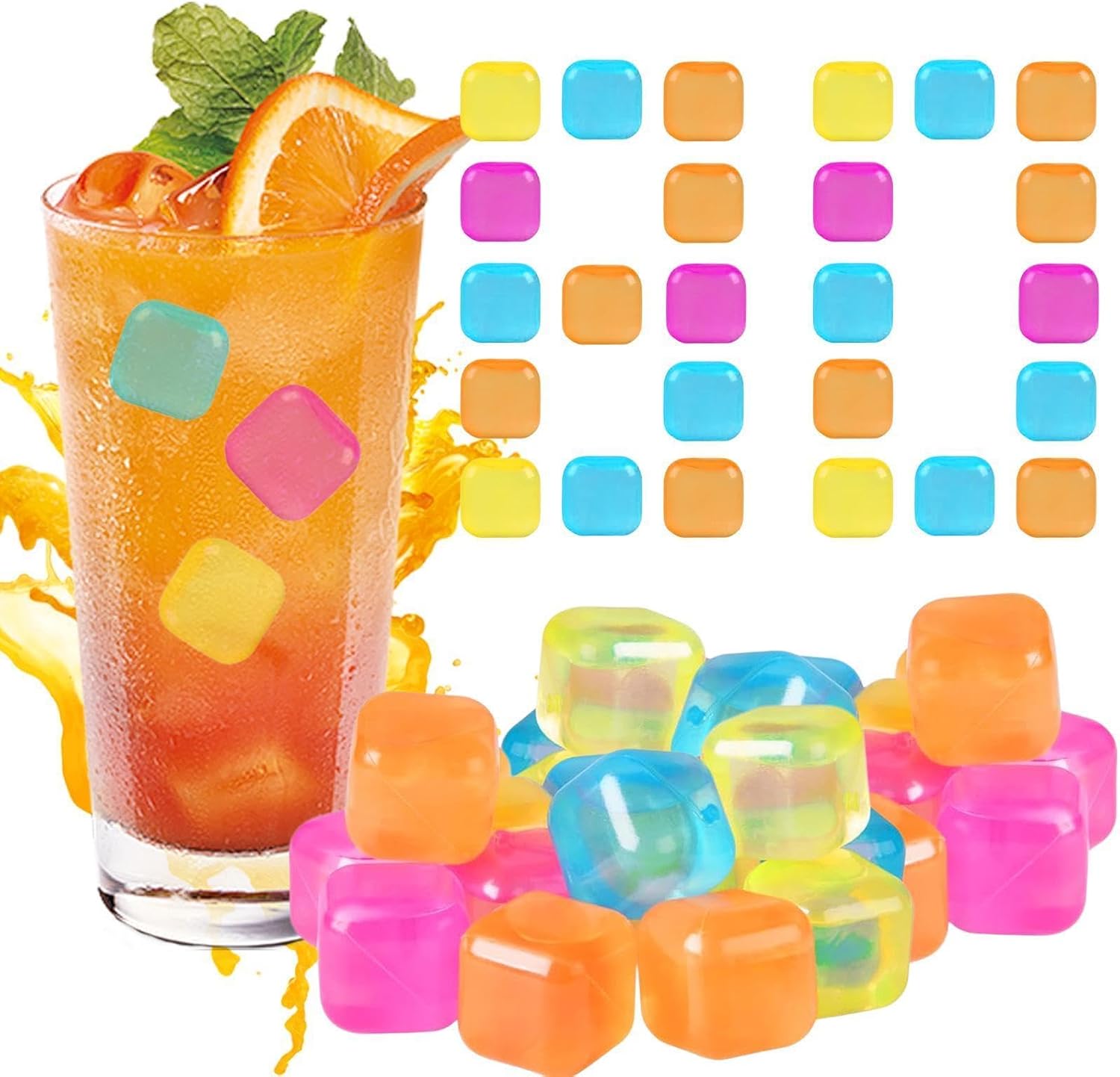 Wiederverwendbare Eiswürfel Für Getränke, 80-teiliges Set, Waschbar Und Gefriergeeignet Eiswürfel-set Für Whisky, Wodka, Kaffee, Wein, Cocktails, Partys, Bars Und Den Heimgebrauch