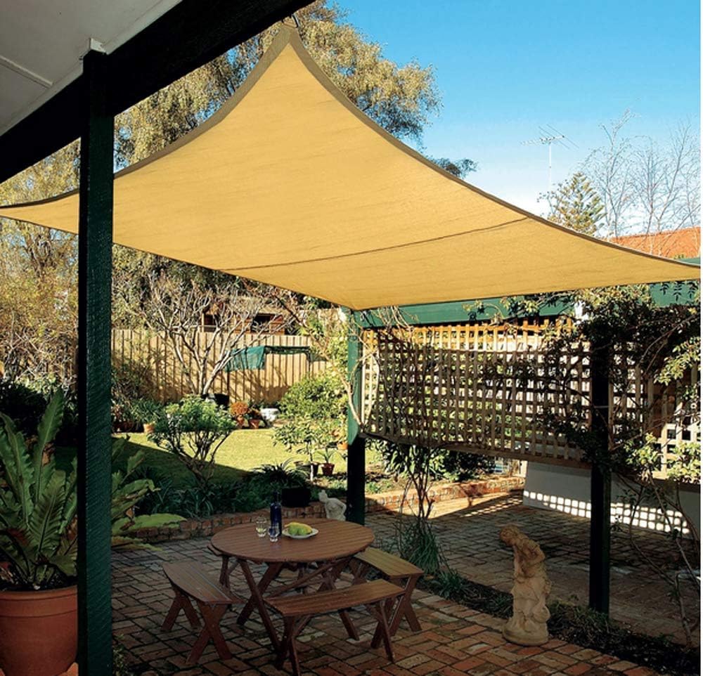 Schattiernetz 3 X 4 M – Hdpe Mit Uv-schutz – Sandfarben – Lichtdurchlässiger Sonnenschutz Für Terrasse, Garten Und Hinterhof