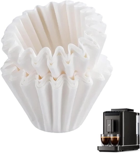 100 Papierkaffeefilter – 10 Tassen, Für Kaffeemaschinen Mit Siebträger