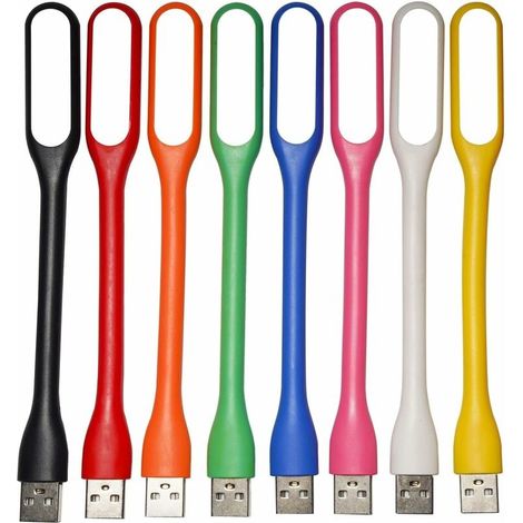 Set Mit 10 Usb-led-leuchten In Zufälligen Farben, Mini-usb-leuchten, Flexible Leuchten, Laptop-/pc-tastaturleuchten, Usb-leseleuchten, Kleine Buchleuchten.