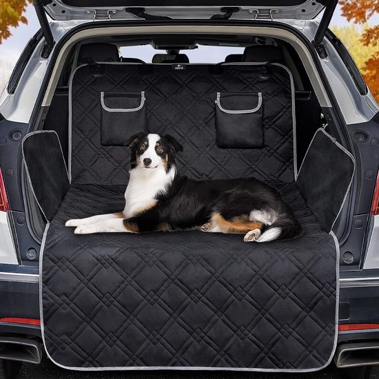 Kofferraumschutz Für Hunde, Mit Ladekantenschutz, Universelle Kofferraummatte, Gepolsterte Hundedecke Für Reisen, Wasserabweisend, Kratzfest, Uni