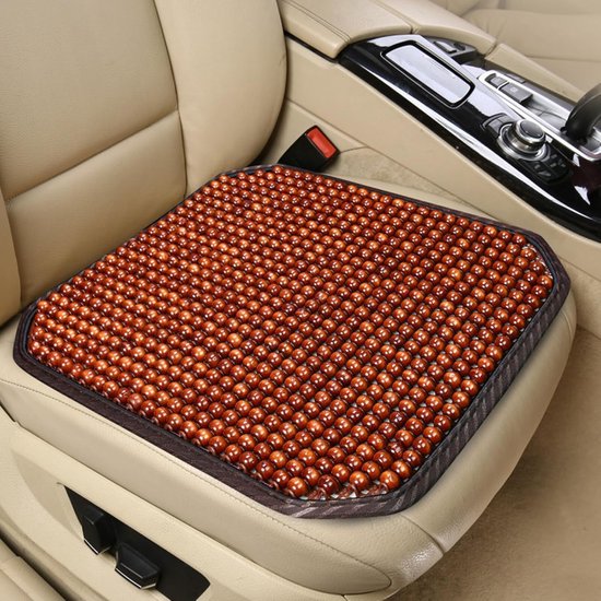 Sitzkissen Mit Holzperlen Für Autos/transporter/taxis (45 X 45 Cm), Massagesesselbezug Mit Kühlenden Perlen, Sitzschutz Für Auto , Heim Und Büros