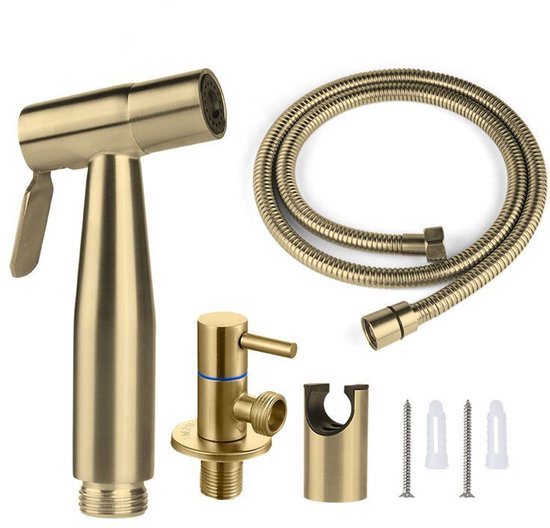 Handbrause Für Bidet, Bidet-sprühkopf Aus Gebürstetem, Goldfarbenem Edelstahl.