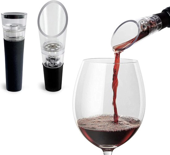 Weinbelüfter Und Vakuumverschluss 2er Pack Weinzubehör Für Optimalen Genuss Inklusive Geschenk Gadget