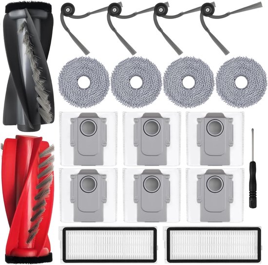 Zubehör Passend Für Roborock Qrevo Curv Qrevo Curv S5x Qrevo Edge Qrevo Edge S5a Jkoisl 1x Hauptwalzenbürste 6x Staubbeutel 4x Seitenbürsten 2x