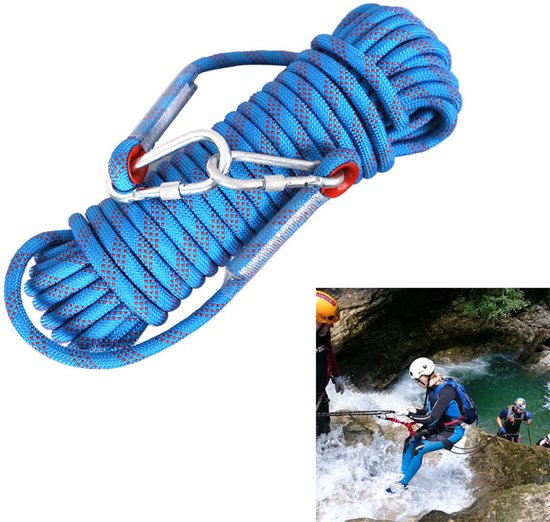 Kletterseil Mit Doppelhaken Camping Und Wanderseil Raftingseil Länge 10 M Zum Klettern, Ankern, Jagen, Bootfahren, Angeln Und Zum Schutz Vor Abdr