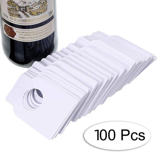 100 Etiketten Für Den Flaschenhals Von Weinflaschen Praktisch Für Die Organisation Und Beschriftung Von Weinkeller Und Heimgebrauch Zum Kennzeich
