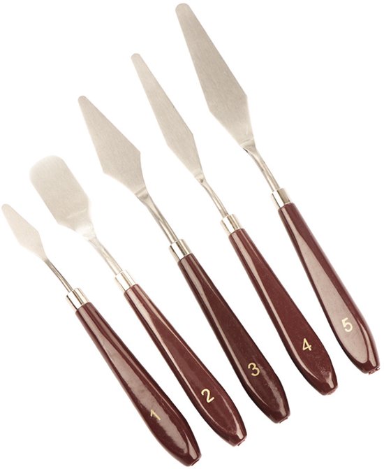 5 Teiliges Set Bestehend Aus Zuckergussspateln, Mehrzweck Palettenmesser/malmesser, Back Und Konditoreiwerkzeugen Für Torten, Fondant, Schokolade