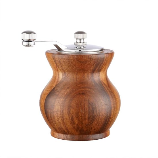 Manuelle Pfeffermühle Aus Holz – Handkurbel-salzmühle – Mahlgrad Einstellbar – Pfeffer, Meersalz, Nelken, Sesam
