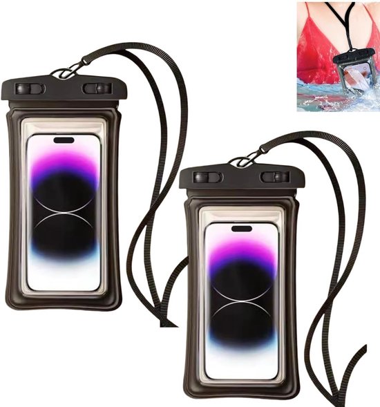 Wasserdichte Handyhülle Für Den Unterwassereinsatz 2er Set, Für Smartphones Bis Zu 7 Zoll, Zum Schwimmen Und Tauchen
