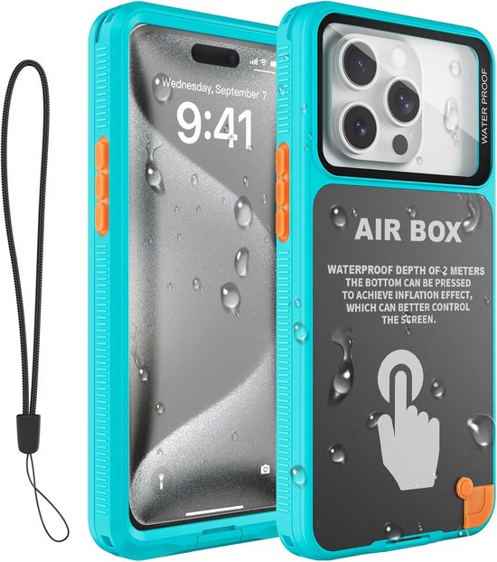 Unterwasser-handyhülle Zum Schnorcheln Ip68 Wasserdicht Sensibler Aufblasbarer Touchscreen Präzise Tasten Geeignet Für 6 7 Zoll Iphone 15 14 13 12 16