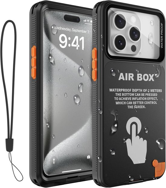 Unterwasser-handyhülle Zum Schnorcheln Ip68 Wasserdicht Sensibler Aufblasbarer Touchscreen Präzise Tasten Passend Für 6 7 Zoll Iphone 15 14 13 12 12