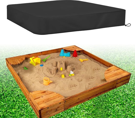 Wasserdichte Sandkastenabdeckung 180 X 180 X 20 Cm 210d Oxford Gewebe Mit Kordelzug Wind Und Staubdicht Zum Schutz Von Kinderspielzeug Für Sandka