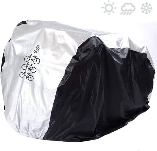 Schutzhülle Für 3 Fahrräder Sattelbezug Aufbewahrungstasche 210d Allwetter 200 X 105 X 110 Cm (l) Wasserdicht Staubdicht Uv Schutz