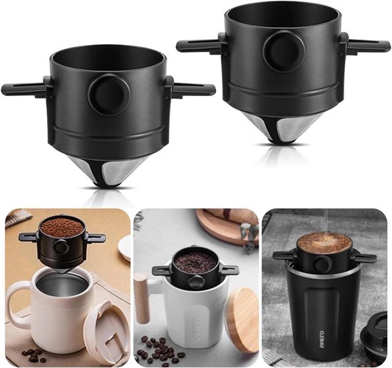 Wiederverwendbare Kaffeefilter Aus Edelstahl, 2er Set, Für Camping Und Die Manuelle Kaffeezubereitung, Langlebig Und Umweltfreundlich