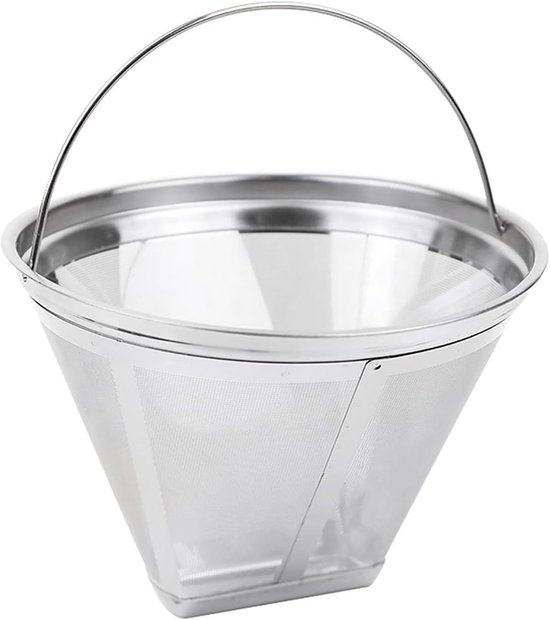 Wiederverwendbarer Kaffeefilter Aus Edelstahl, Kegelförmig, Für 12 Tassen Kaffeemaschinen, Für Nachhaltiges Kaffeebrauen Und Leicht Zu Reinigen