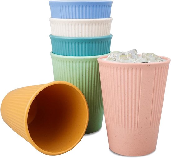 Wiederverwendbare Trinkbecher Für Heiße Und Kalte Getränke Umweltfreundlich Und Gesund Stapelbare Reisebecher Für Kinder Und Erwachsene 6er-set