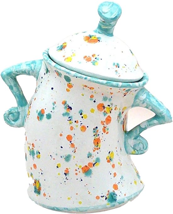 Ausgefallenes Keramik Topfset 1 Teiliges Retro Vorratsdosen Set Luftdichte Deckel Küchenorganisation Für Kaffee, Tee Und Zucker Handbemalt Franzö