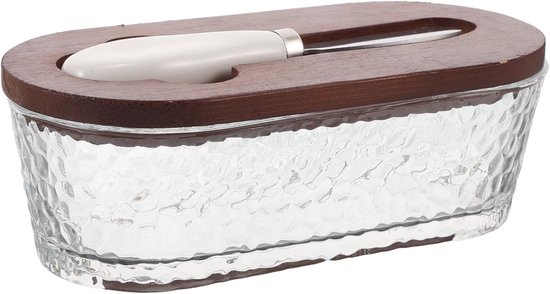 Butterdose Aus Glas Mit Deckel: Butterdose Aus Glas Mit Deckel Und Buttermesser Käsebox Für Den Kühlschrank Käsebox Mit Luftdichtem Deckel