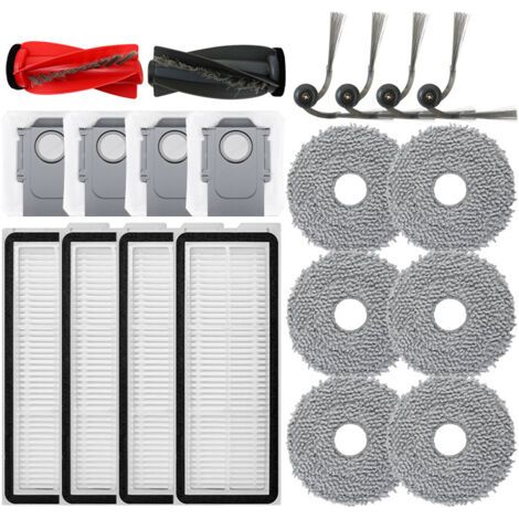 Zubehör Für Die Staubsauger Roborock Qrevo S5v, Qrevo Curv, Qrevo Curv S5x, Qrevo Edge Und Qrevo Edge S5a: 1 Hauptbürstenkopf, 4 Hepa-filter, 4 Staubbeutel, 6 Netz-staubbeutel, 4 L-förmige Staubbeutel