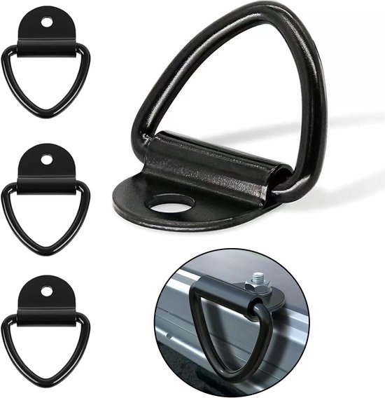 Zurrösen V-ring 4 Stück Aufbaumontagering Hochbelastbar Edelstahl 85 X 62 Mm Zurrösen Montagering Tragfähigkeit 400 Kg 500 Kg Zurrösen Für Lkws