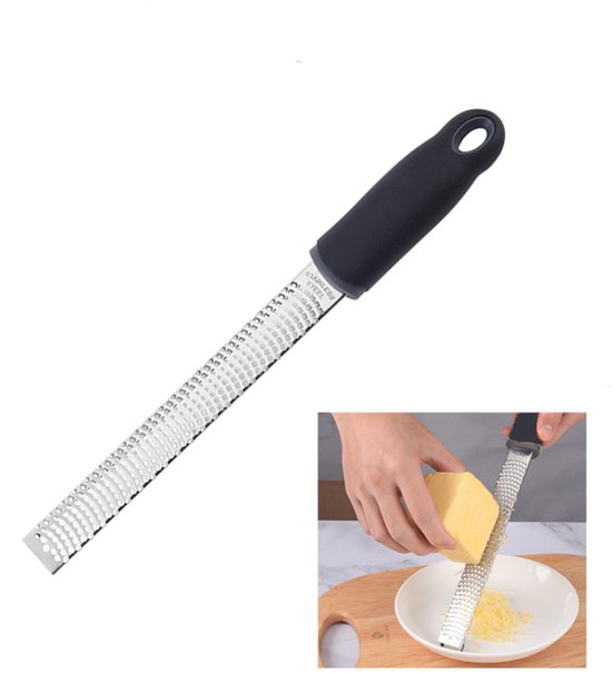 Käsereibe Zitronenreibe Edelstahlreibe Mit Griff Küchenhelfer Spülmaschinenfest Zum Reiben Von Zitrusfrüchten, Käse, Knoblauch, Ingwer, Kokosnuss